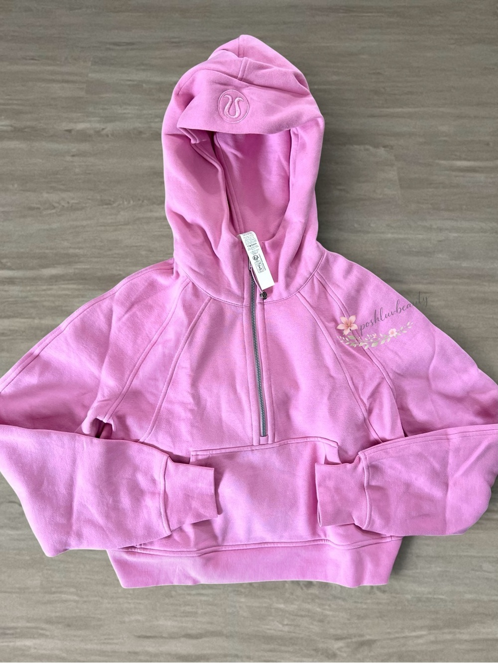 Lululemon Scuba Oversized 1/2 Zip Hoodie Pink Frosting NWT Size XS/S - Picture 1 of 8